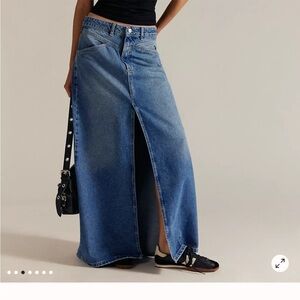 NWT We The Free Come As You Are Sapphire with slit denim skirt! Sz 10